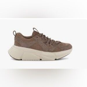NEW UGG Brown Calle Lace Genuine Calf Hair/Suede Sneakers